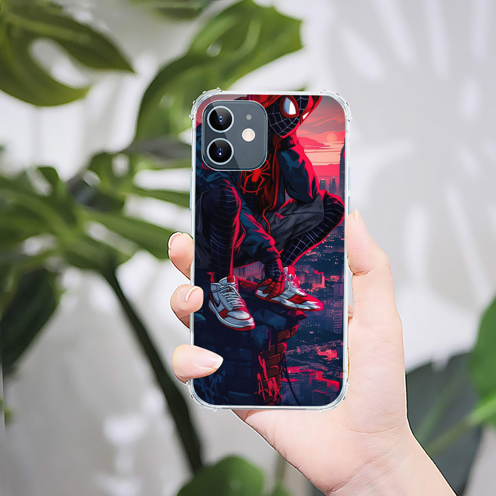 （画像用） Spider Man スパイダーマン 【iPhone 12シリーズ対応】透明スマホケース（クリアソフトケース）